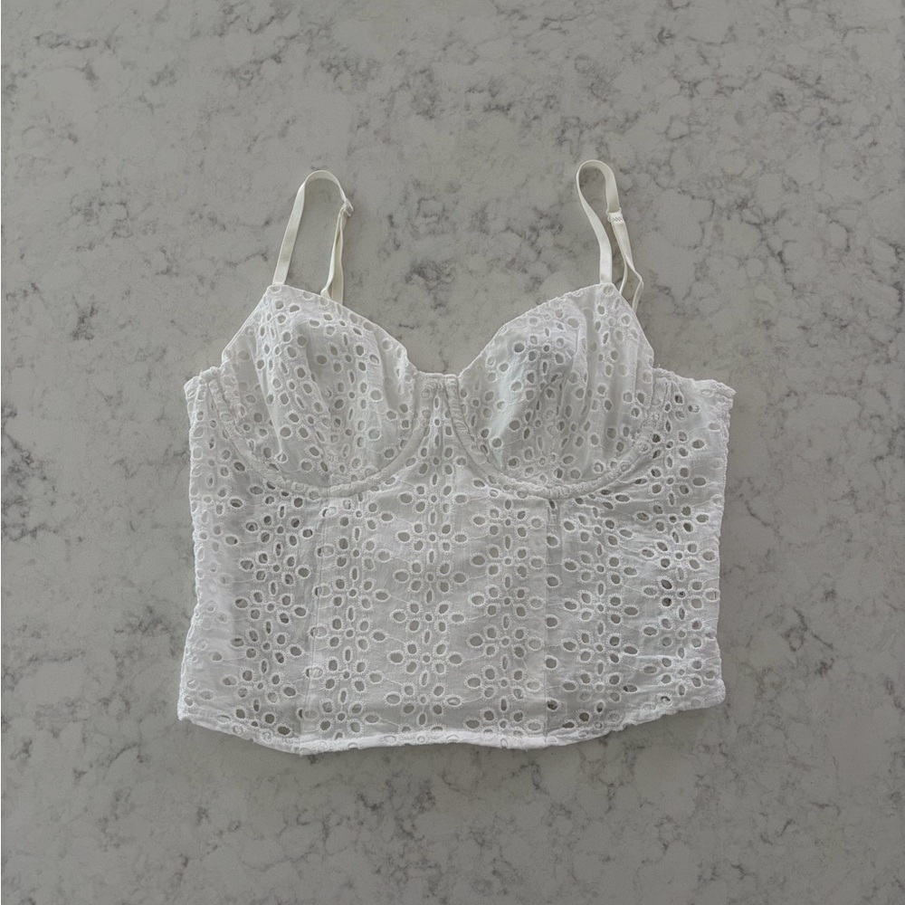 Princess Polly White Eyelet Lace Camisole